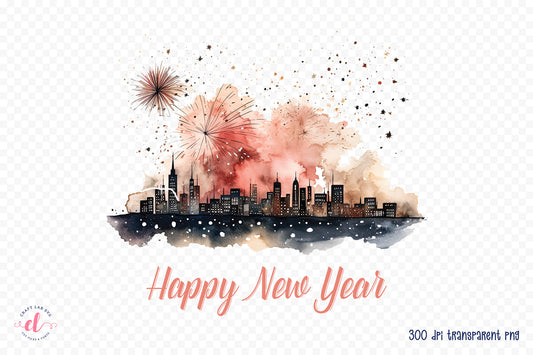 Happy New Year Sublimation Design