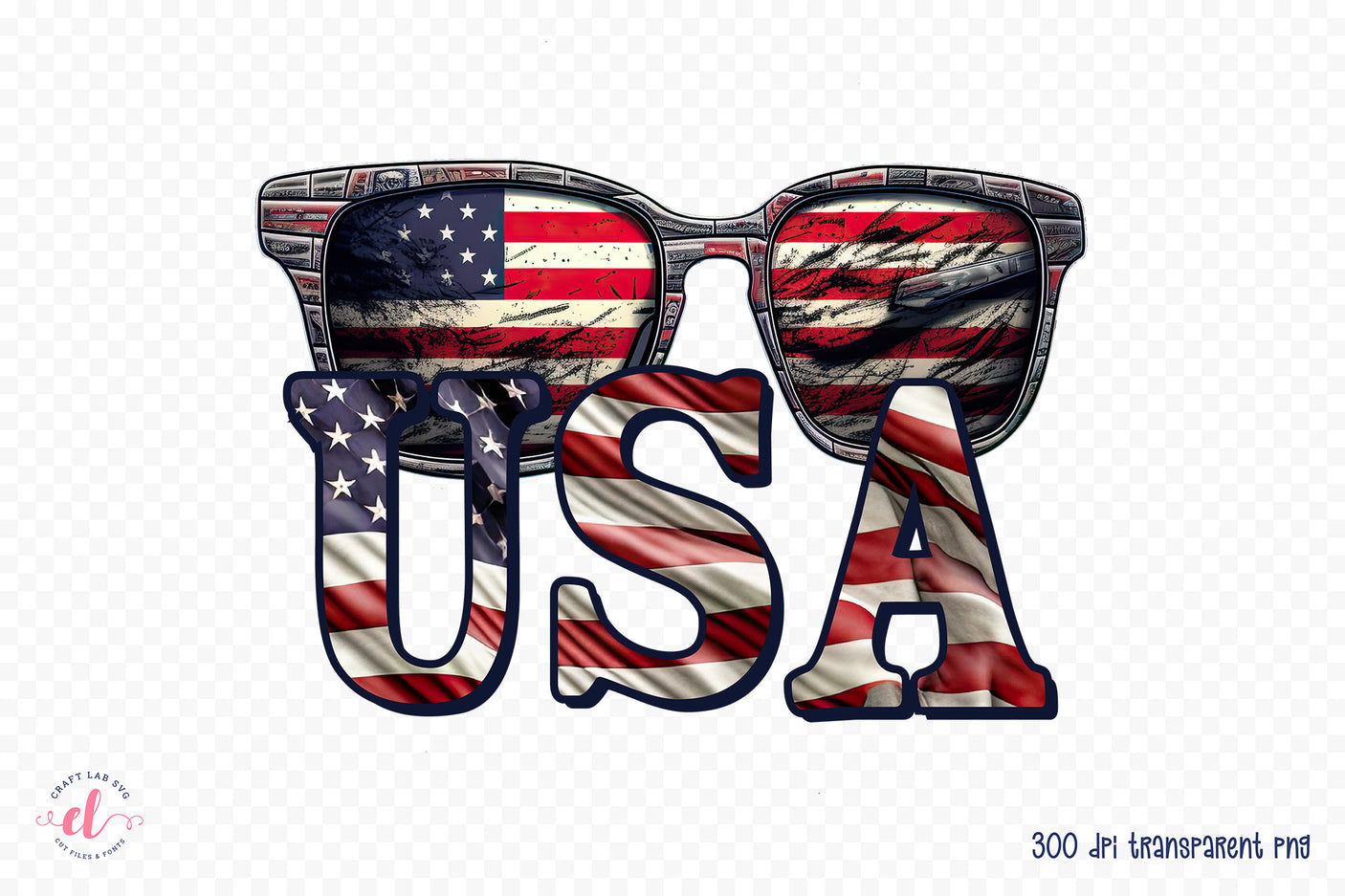 4th of July Sublimation Design - USA PNG