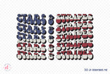 4th of July Retro Sublimation - Stars & Stripes PNG