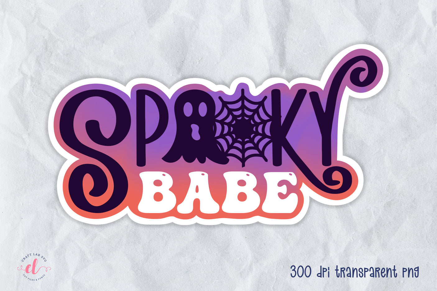 Spooky Babe, Printable Halloween Sticker