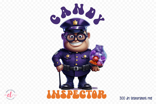 Candy Inspector, Halloween Sublimation Design