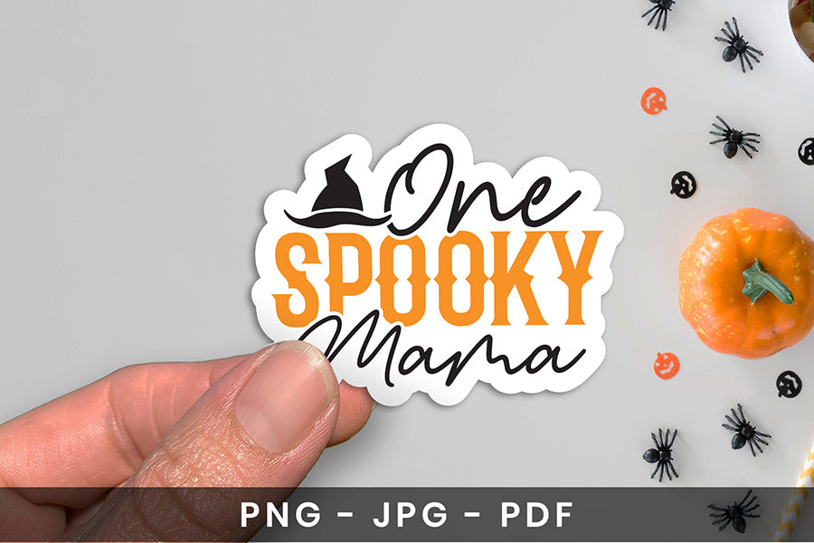 One Spooky Mama | Halloween Printable Sticker