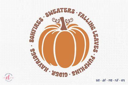 Retro Fall SVG - Autumn SVG Cut Files