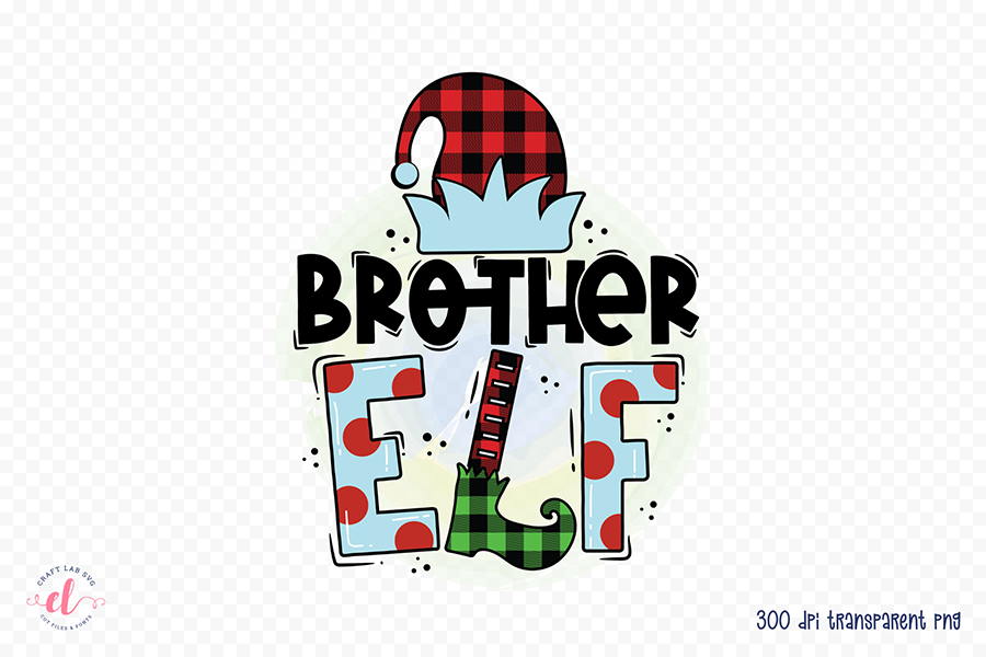 Brother Elf - Kids Christmas Sublimation Design