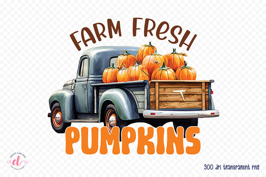 Fall Sublimation Design | Farm Fresh Pumpkins