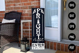 Fright Night SVG - Halloween Porch Sign SVG