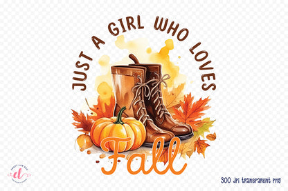 Fall Sublimation Design | Just a Girl Who Loves Fall