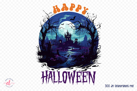 Happy Halloween PNG Sublimation Design