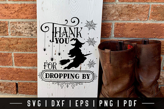 Thank You for Dropping By - Vintage Halloween SVG