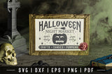 Halloween Night Market SVG | Vintage Halloween Sign SVG