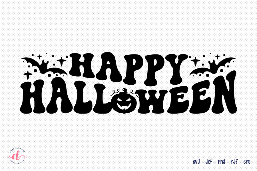 Happy Halloween SVG - Retro Halloween SVG