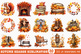 Autumn Season Sublimation Clipart Bundle