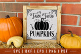 Vintage Fall Sign SVG, Farm Fresh Pumpkins