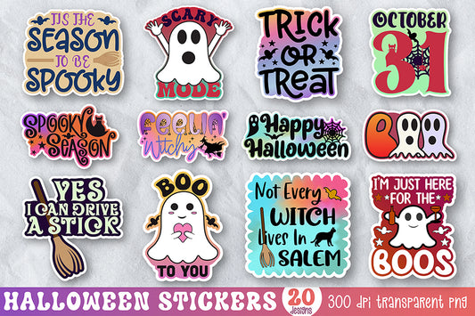 Printable Halloween Stickers Bundle V.2