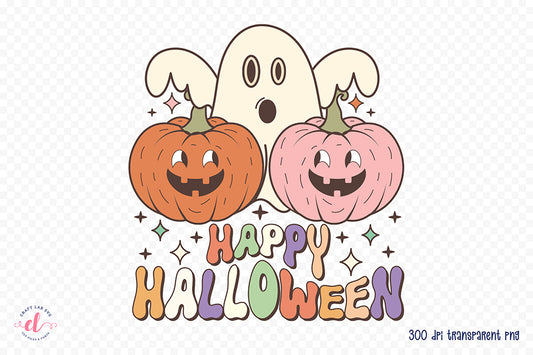 Happy Halloween Retro Sublimation Design