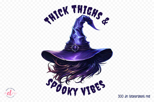 Halloween PNG | Thick Thighs & Spooky Vibes