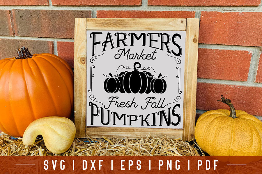 Vintage Fall Sign SVG, Farmers Market Cut File