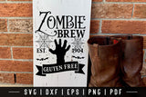 Vintage Halloween Sign SVG - Zombie Brew SVG