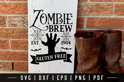 Vintage Halloween Sign SVG - Zombie Brew SVG