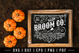 Salem Broom Co, Vintage Halloween Sign SVG