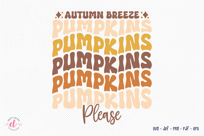 Autumn Breeze Pumpkins Please SVG