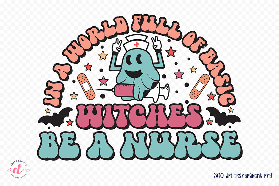 Halloween Nurse PNG Sublimation Design
