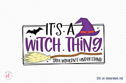 Halloween Witch Sublimation Design PNG