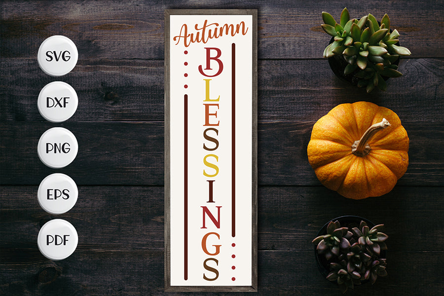 Autumn Blessings - Fall Porch Sign SVG