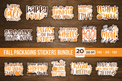 Fall Packaging Stickers Bundle