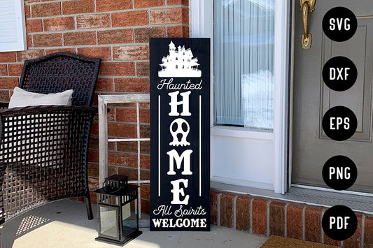 Haunted Home SVG | Halloween Porch Sign SVG