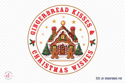 Gingerbread Kisses & Christmas Wishes PNG