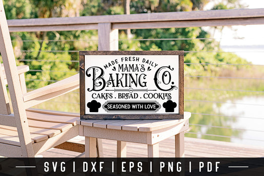 Mama's Baking Co | Vintage Kitchen Sign SVG