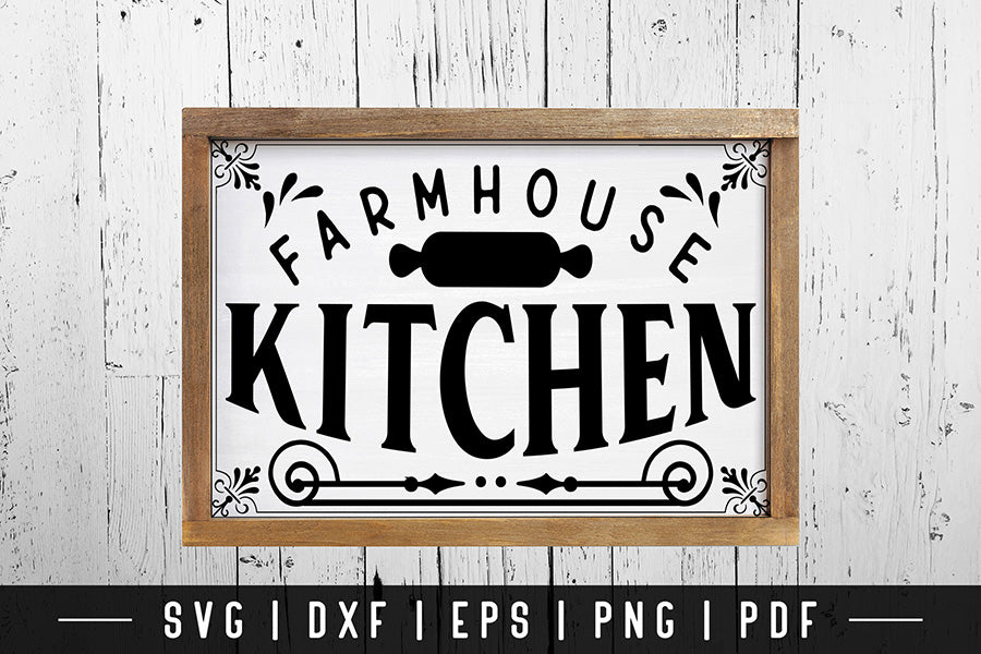 Farmhouse Kitchen SVG | Vinage Kitchen Sign SVG