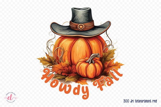 Fall Sublimation Design, Howdy Fall PNG