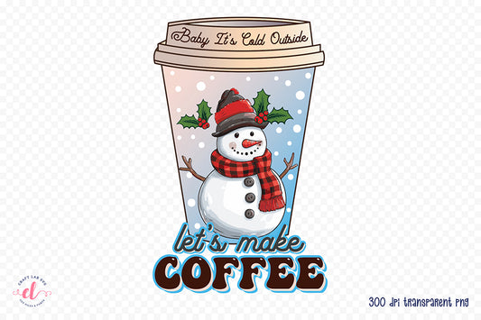 Christmas Coffee Sublimation Design