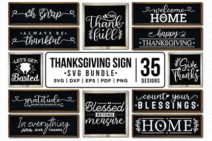 Thanksgiving Sign SVG Bundle