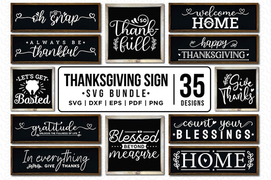 Thanksgiving Sign SVG Bundle