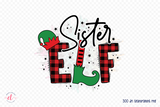 Sister Elf PNG | Kids Christmas Sublimation