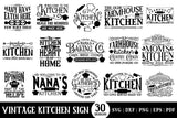 Vintage Kitchen Sign SVG Bundle