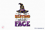 Halloween Witch Sublimation, Resting Witch Face