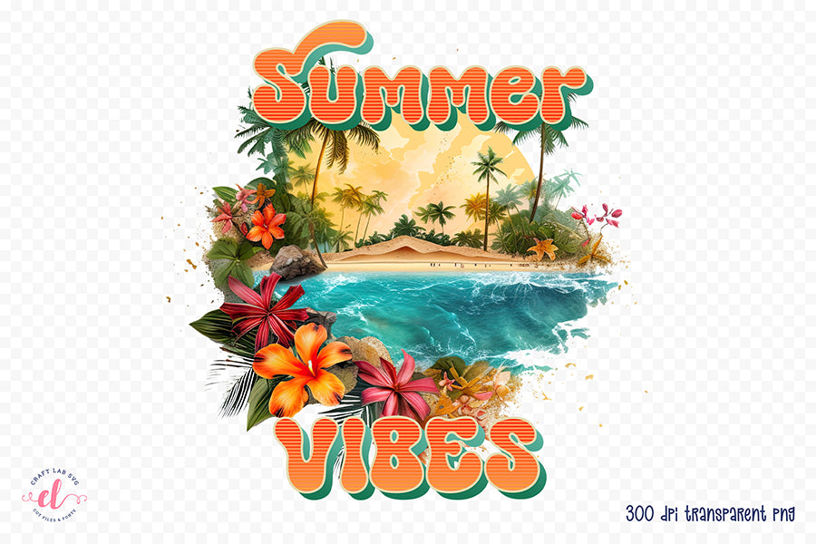 Summer Sublimation Design | Summer Vibes PNG