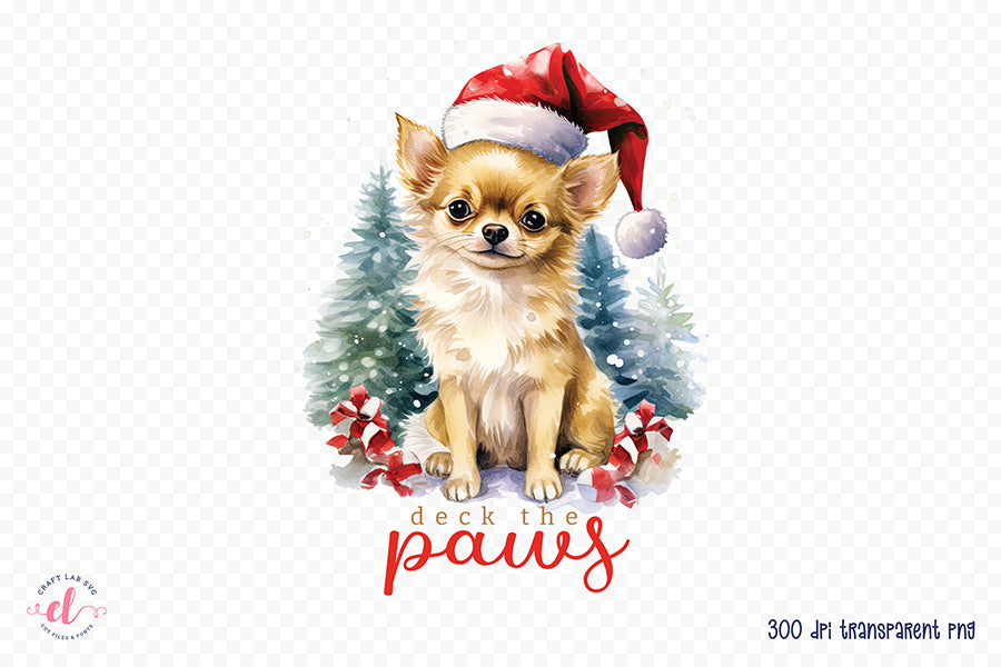 Deck the Paws - Christmas Dog Saying Sublimation