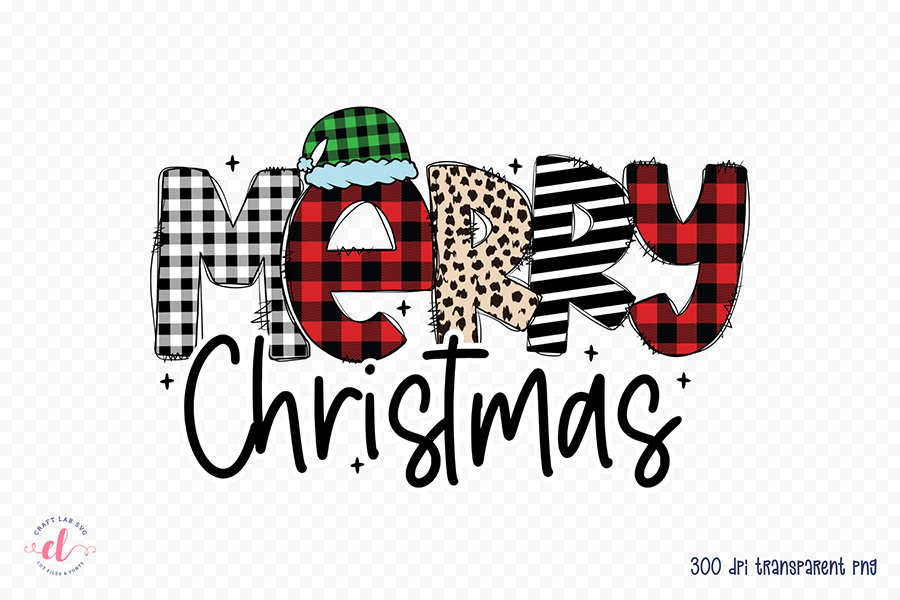 Merry Christmas PNG Kids Sublimation Design