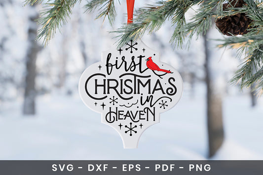 First Christmas in Heaven, Christmas Arabesque Ornament SVG