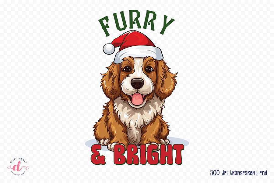 Furry & Bright, Christmas PNG Sublimation