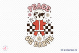 Peace on Earth - Retro Christmas PNG