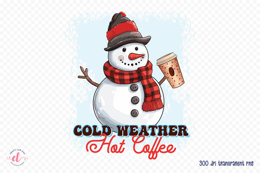 Cold Weather Hot Coffee PNG Sublimation