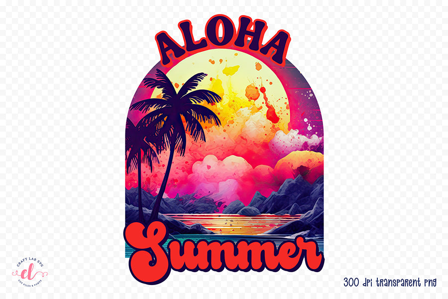 Summer Sublimation Design - Aloha Summer