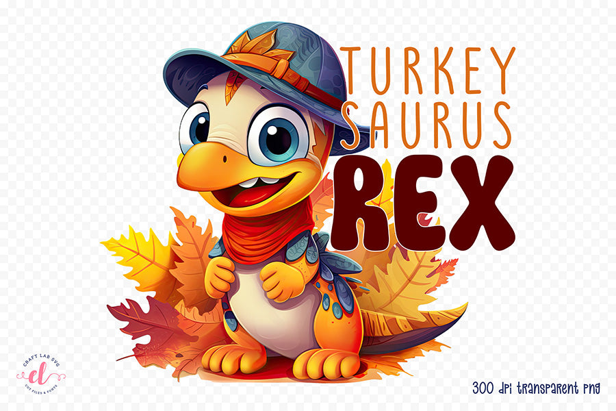 Turkey Saurus Rex | Thanksgiving PNG Sublimation