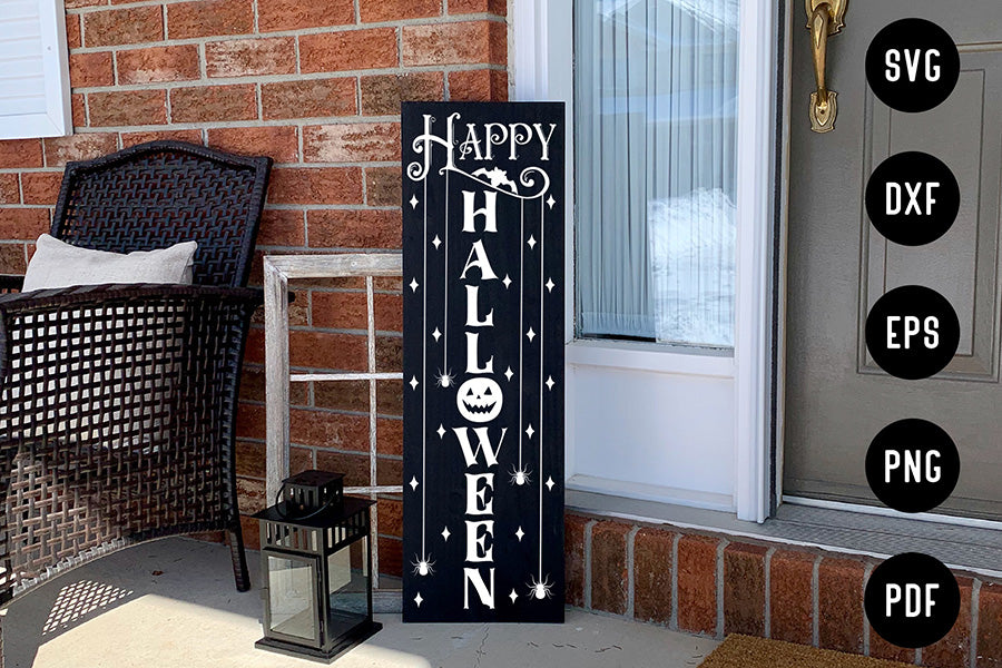 Halloween Porch Sign SVG, Happy Halloween